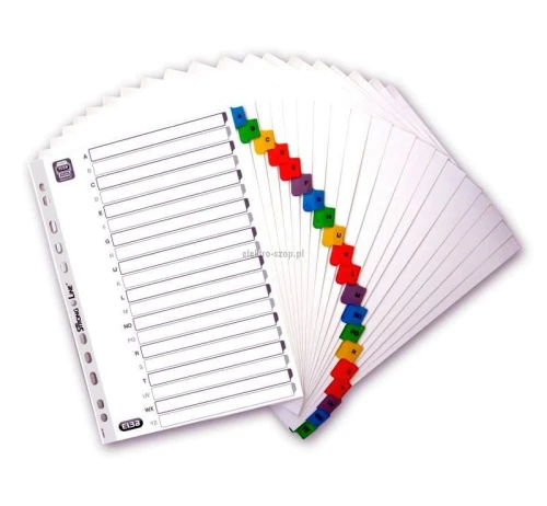 Przekładka alfabetyczna Elba Mylar A4 biała 170g 20k A-Z (100204595)
