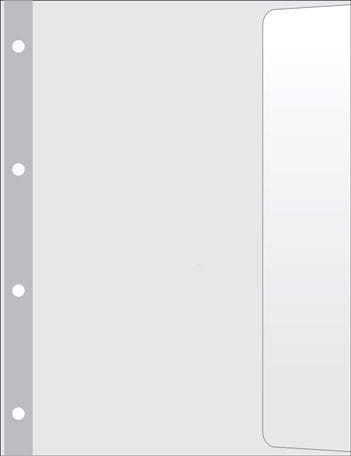 Koszulki na dokumenty Donau groszkowe A4 kolor: przezroczysty prawy bok 100 mic. (1744910)