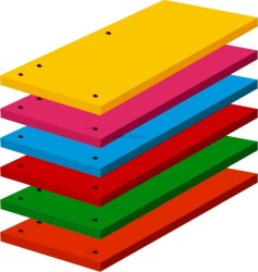 Przekładka czysta Protos 1/3 A4 różowa 160g 50k
