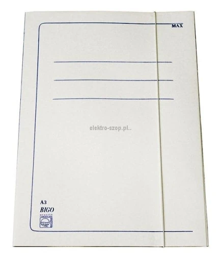 Teczka kartonowa na gumkę bigo A3 kolor: biały 400 g 435 mm x 310 mm (0086)