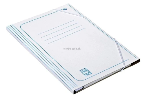 Teczka kartonowa na gumkę Bigo biała A4 kolor: biały 320-350 g 320 mm x 220 mm (0006)