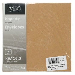 Koperta Galeria Papieru kraft ciemnobeżowy - beżowy 160 mm x 160 mm (280322)