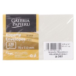 Koperta Galeria Papieru millenium - biały 70 mm x 110 mm (282401)
