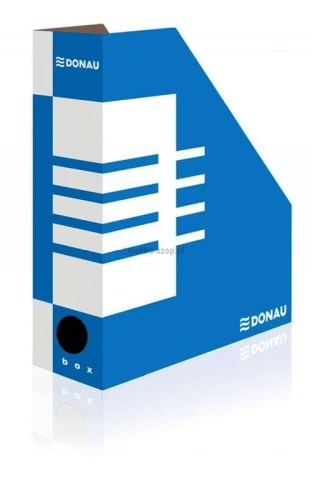 Pojemnik na dokumenty pionowy Donau A4 - niebiesko-biały 100 mm x 257 mm x 320 mm (7648001PL-10)