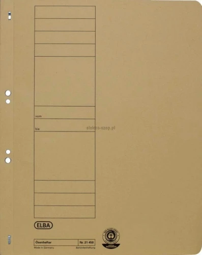 Skoroszyt Elba oczkowy A4 - beżowy 250 g (100551870)