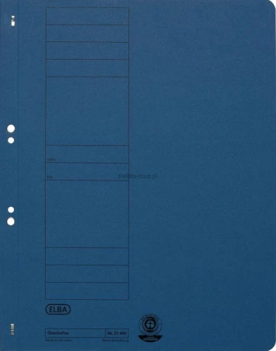 Skoroszyt Elba oczkowy A4 - niebieski 250 g (100551869)