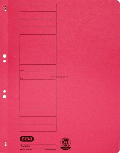 Skoroszyt Elba oczkowy A4 - czerwony 250 g (100551875)