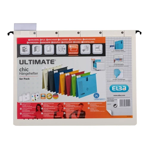 Skoroszyt Elba Chic Ultimate wiszący A4 - kremowy 230 g (100552093)