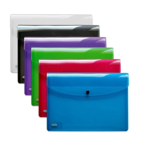 Teczka plastikowa na guzik Elba Hawai A4 kolor: mix 300 mic. (400031405)