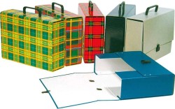 Teczka z szerokim grzbietem na zatrzask Delfin A4 kolor: czarny (5907623219664)