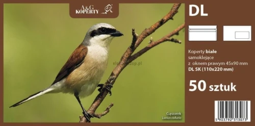 Koperta A&amp;G Koperty SK Ok. p DL - biały 110 mm x 220 mm