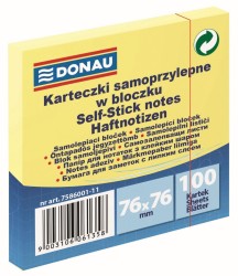 Notes samoprzylepny Donau żółty 100k 76 mm x 76 mm (7586001)
