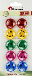 Magnes Titanum smiley okrągły - mix śr. 29 mm (T-025051)
