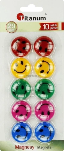 Magnes Titanum smiley okrągły - mix śr. 29 mm (T-025051)