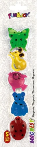 Magnes Fun&amp;Joy zwierzątka 40 mm 5szt - mix (FJ-MT40ZW)