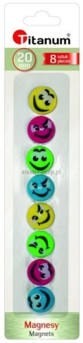 Magnes Titanum Smiley - mix 20 mm (20mm/8)
