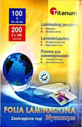 Folia do laminowania Titanum - przezroczysty 100 mic. 60 mm x 95 mm