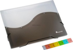 Teczka segregująca PP Titanum A4 z gumką 13 przegródek biało-czarna  (TP12BCT)
