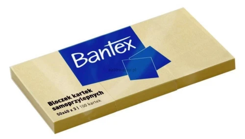 Notes samoprzylepny Bantex żółty 100k 50 mm x 40 mm (400086386)