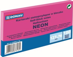Notes samoprzylepny Donau Neon różowy 100k 127 mm x 76 mm (7588011-16)