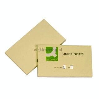 Notes samoprzylepny Q-Connect żółta jasna 100k 127 mm x 76 mm (KF10503)