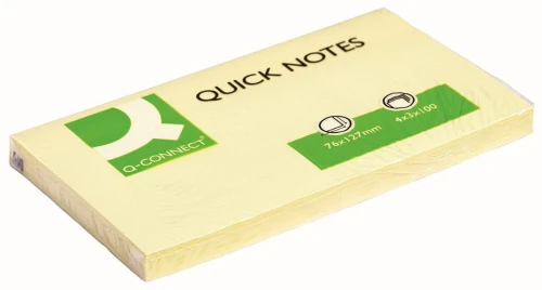 Notes samoprzylepny Q-Connect żółta jasna 100k 127 mm x 76 mm (KF10503)