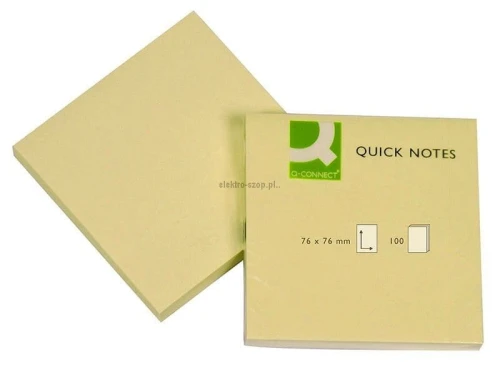Notes samoprzylepny Q-Connect żółty 100k 76 mm x 76 mm (KF10502)