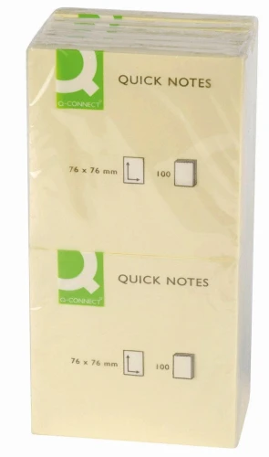 Notes samoprzylepny Q-Connect żółty 100k 76 mm x 76 mm (KF10502)