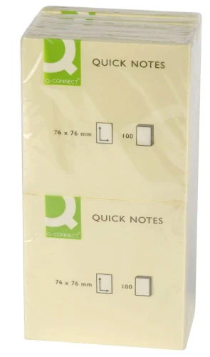 Notes samoprzylepny Q-Connect żółty 100k 76 mm x 76 mm (KF10502)