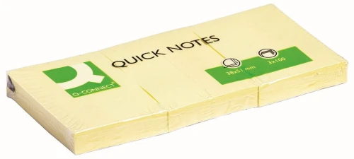 Notes samoprzylepny Q-Connect żółty 100k 38 mm x 51 mm (KF10500)