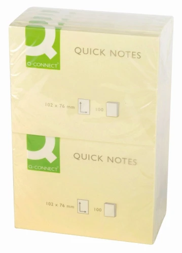 Notes samoprzylepny Q-Connect żółty jasny 100k 102 mm x 76 mm (KF01410)