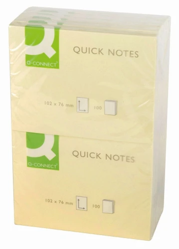 Notes samoprzylepny Q-Connect żółty jasny 100k 102 mm x 76 mm (KF01410)