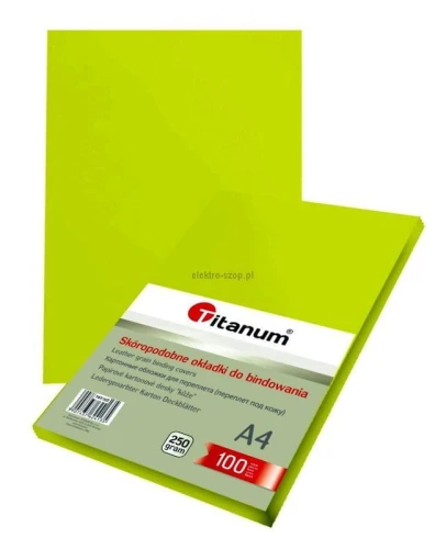 Karton do bindowania Titanum błyszczący - chromolux A4 - żółty 250 g