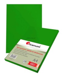 Karton do bindowania Titanum błyszczący - chromolux A4 - zielony 250 g