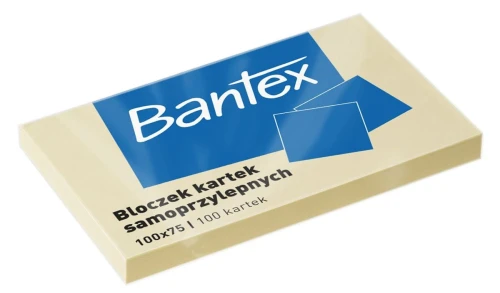 Notes samoprzylepny Bantex 100x75 żółty 100k 100 mm x 75 mm (400086387)