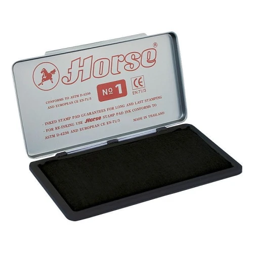 Poduszka do stempli Horse Nr 1 czarna 150 mm x 74 mm (140-1015)