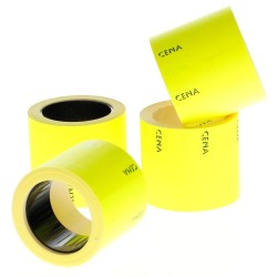 Etykieta do oznaczania Poligraf cenowa typ B - żółta 27 mm x 50 mm
