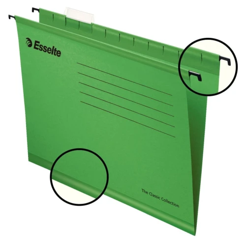 Teczka zawieszkowa Esselte standardowe A4 - zielony 210 g (90318)