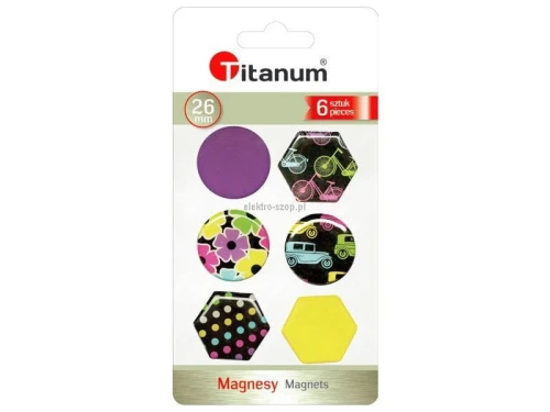 Magnes Titanum okrągłe, sześciokątne - mix 26 mm (4357-2)