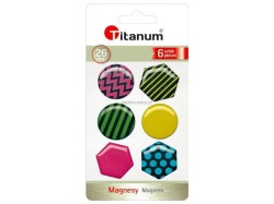 Magnes Titanum okrągłe, sześciokątne - mix 26 mm (4357-1)
