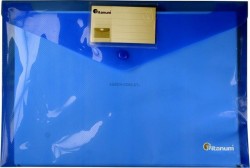 Teczka kopertowa PP Titanum A4 pozioma niebieska transparentna (TKI4BL)