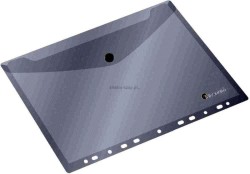 Teczka kopertowa PP Titanum A4 biała transparentna z europerforacją (TKP4CL)