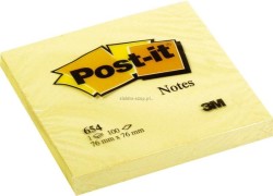 Notes samoprzylepny Post-It żółty 100k 76 mm x 76 mm