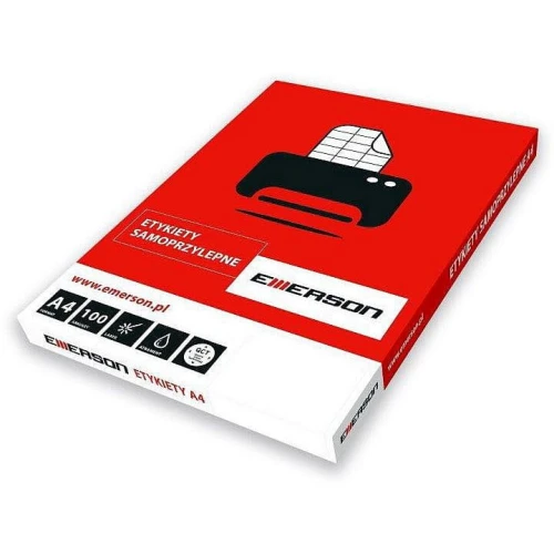 Etykieta samoprzylepna Emerson kolorowy A4 - białe 500 mm x 850 mm (eta4085x050w)