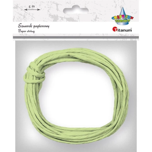 Sznurek Titanum Craft-Fun Series papierowy jasnozielony 5 m (G40)