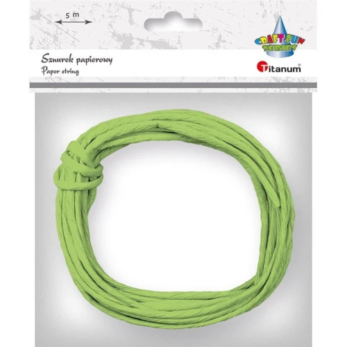 Sznurek Titanum Craft-Fun Series papierowy limonkowy 5 m (G77)