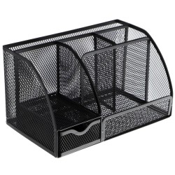 Przybornik na biurko Tres - czarny (SPW6B/CZ)