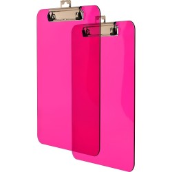 Deska z klipem (podkład do pisania) Tetis A4 - różowy 315 mm x 225 mm (BD641-R)