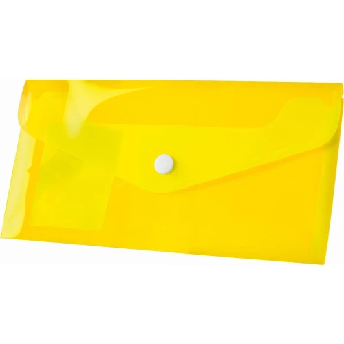 Teczka plastikowa na zatrzask Tetis koperta pp DL kolor: żółty 140 mic. 110 mm x 220 mm (BT612-Y)