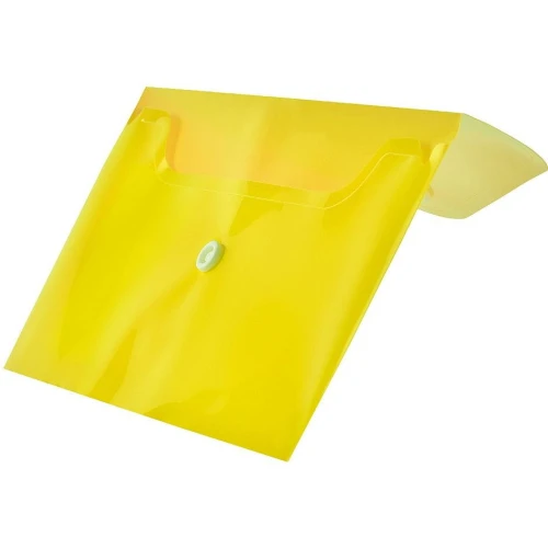 Teczka plastikowa na zatrzask Tetis koperta pp DL kolor: żółty 140 mic. 110 mm x 220 mm (BT612-Y)